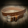 Men's Leather Belt — Oak Brown