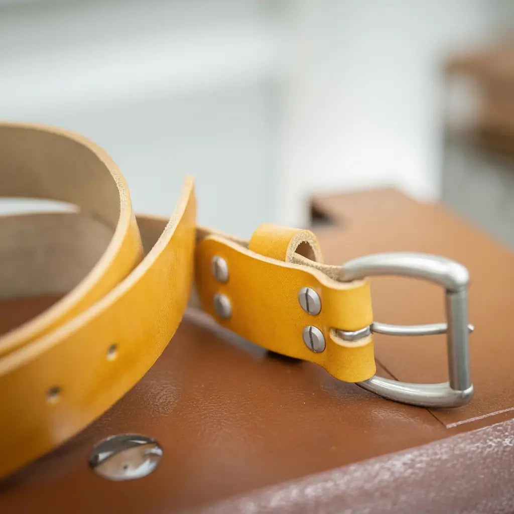 Men's Leather Belt — Saddle Tan