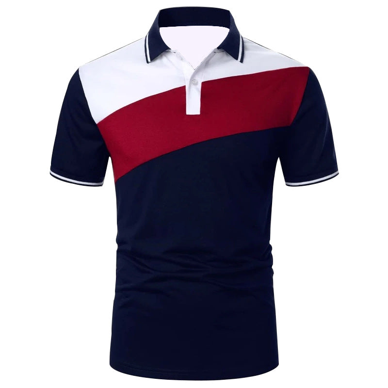 Patchwork Polo Shirt — Business & Casual