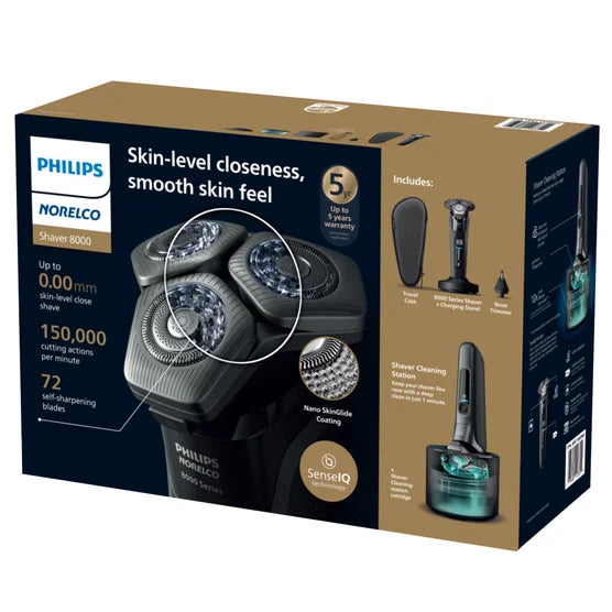 Philips Norelco Shaver 8000, Electric Shaver, Wet & Dry, with SenseIQ (New Open Box)