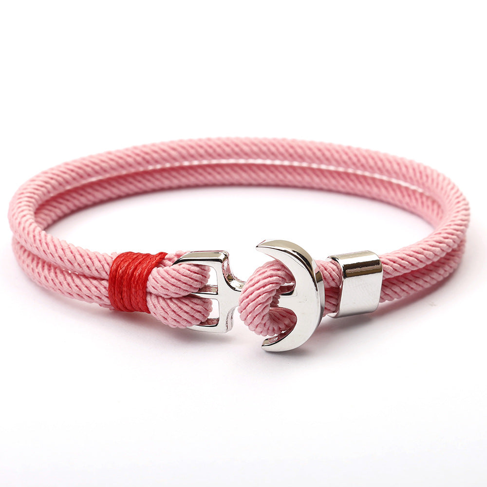 Amazing Multilayer Anchor Bracelets Charm Survival Rope Chain  Fashion Jewelry Bracelet Men For Women Best Gift