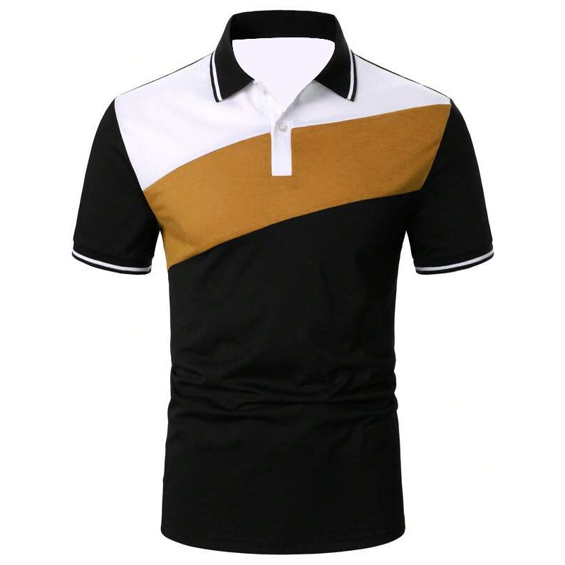 Patchwork Polo Shirt — Business & Casual