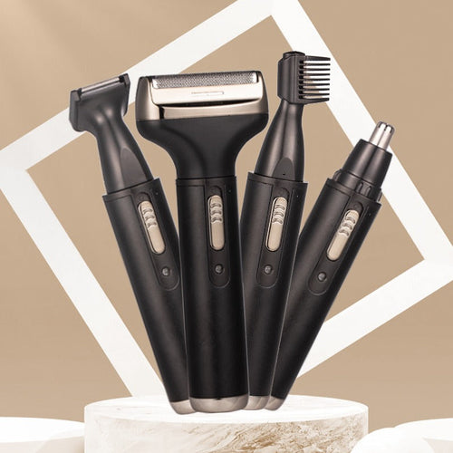 4-in-1 Electric Razor — Nose, Sideburn & Eyebrow Trimmer