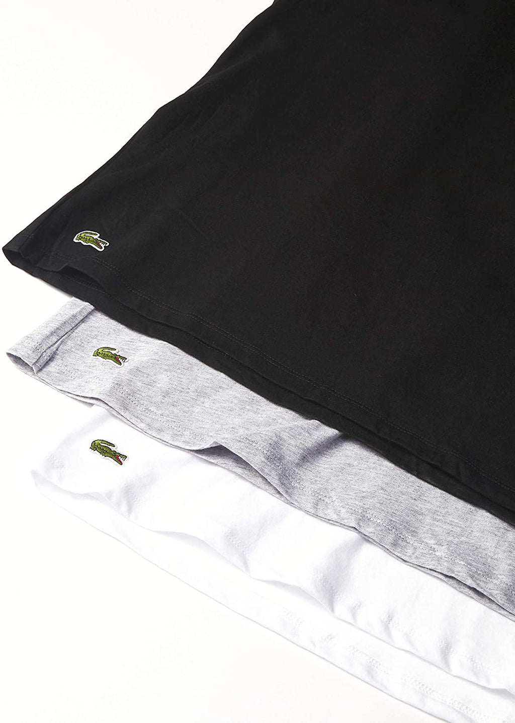 Lacoste Men's Essentials Slim Fit V-Neck T-Shirt, 3-Pack