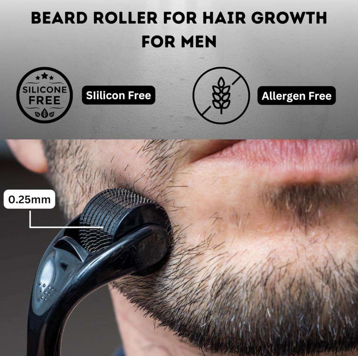 SELZALOT Beard Growth Kit Facial Hairs Men's Grooming Set 7 Pieces Beard Products with Oil, Serum, Balm, Shampoo, Comb, Brush and Hand Beard Care Kit for Men Men Self Care