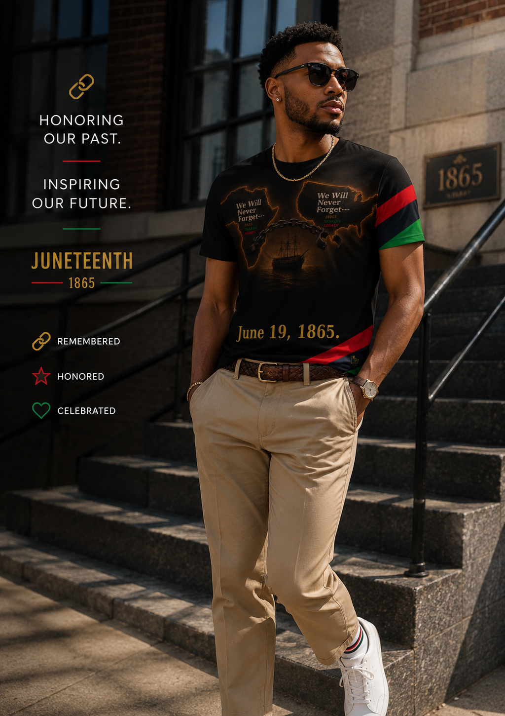 Broken Chain – Juneteenth Men's Graphic Tee
