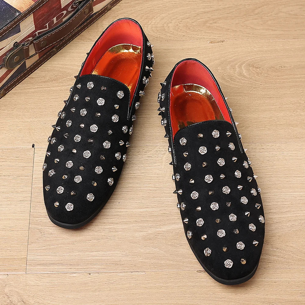 Rivet Leather Loafers