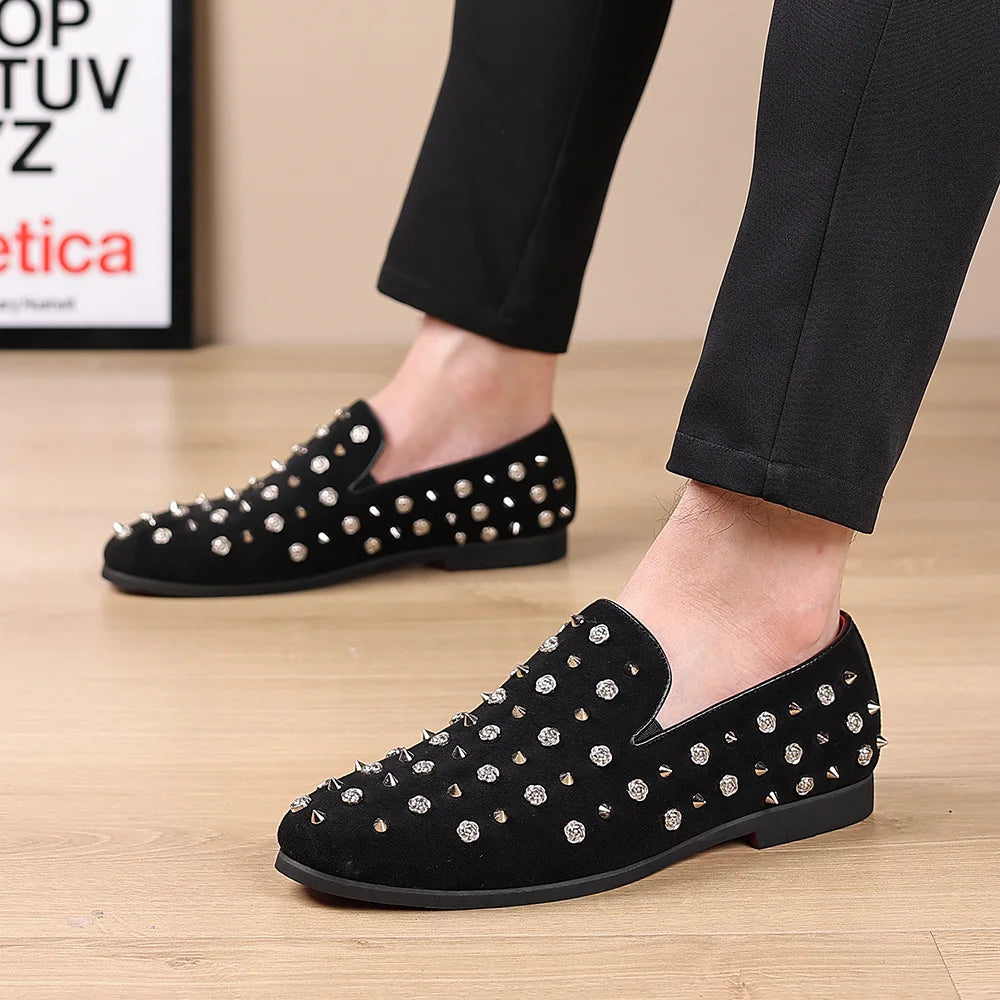 Rivet Leather Loafers