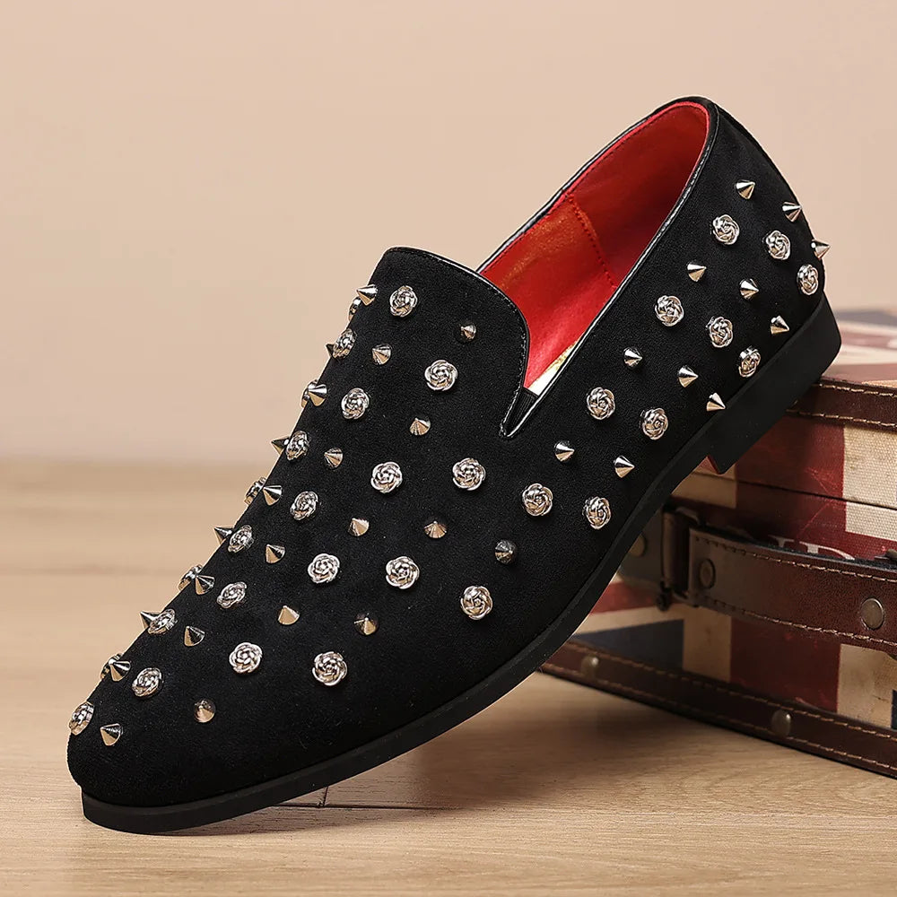 Rivet Leather Loafers