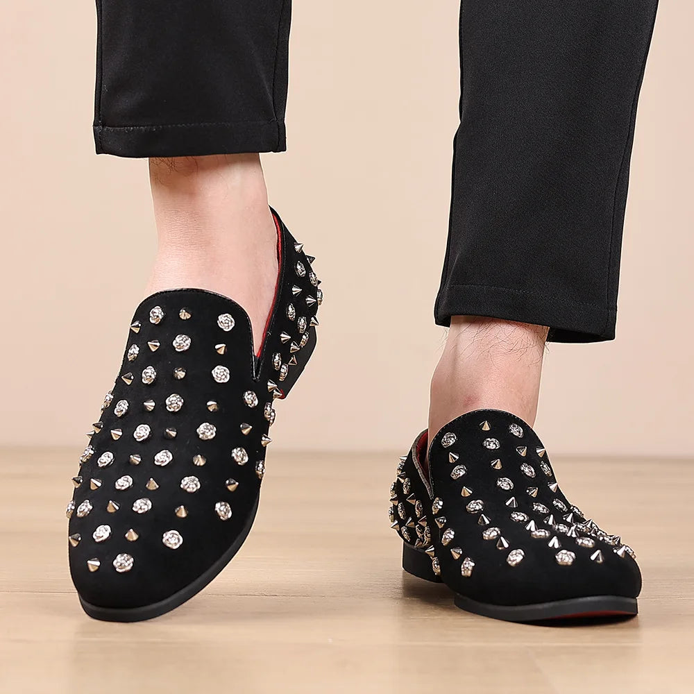 Rivet Leather Loafers