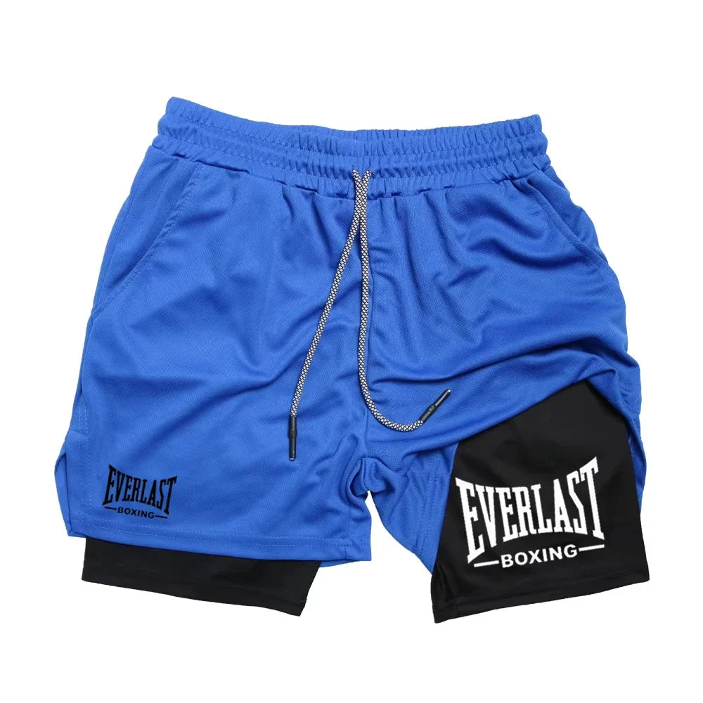 Double-Layer Compression Gym Shorts