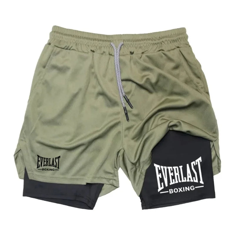 Double-Layer Compression Gym Shorts
