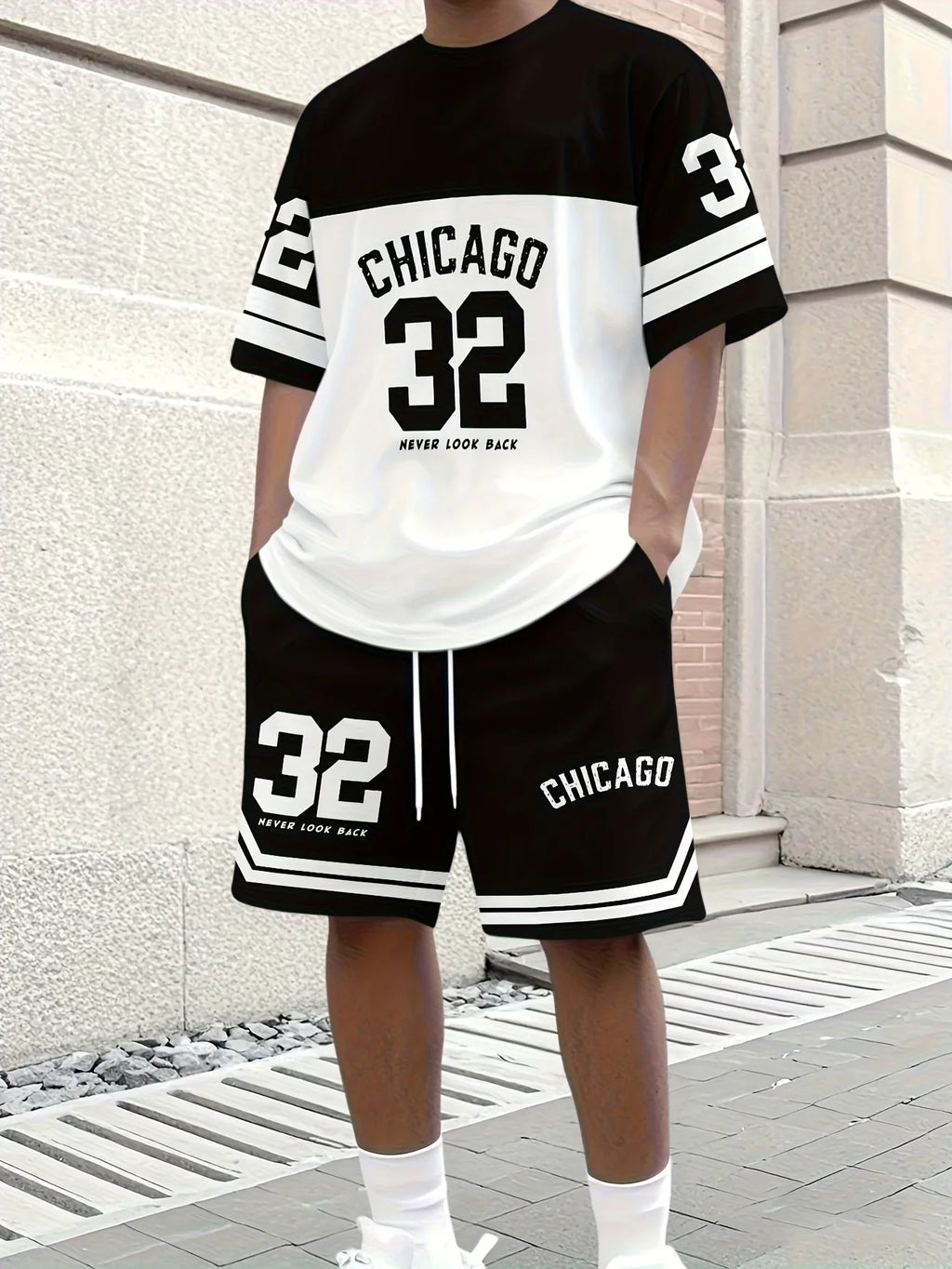 Chicago 32 Print Tee & Shorts Set