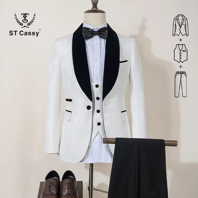 ST Cassy 3-Piece Suit — Black Tuxedo Set