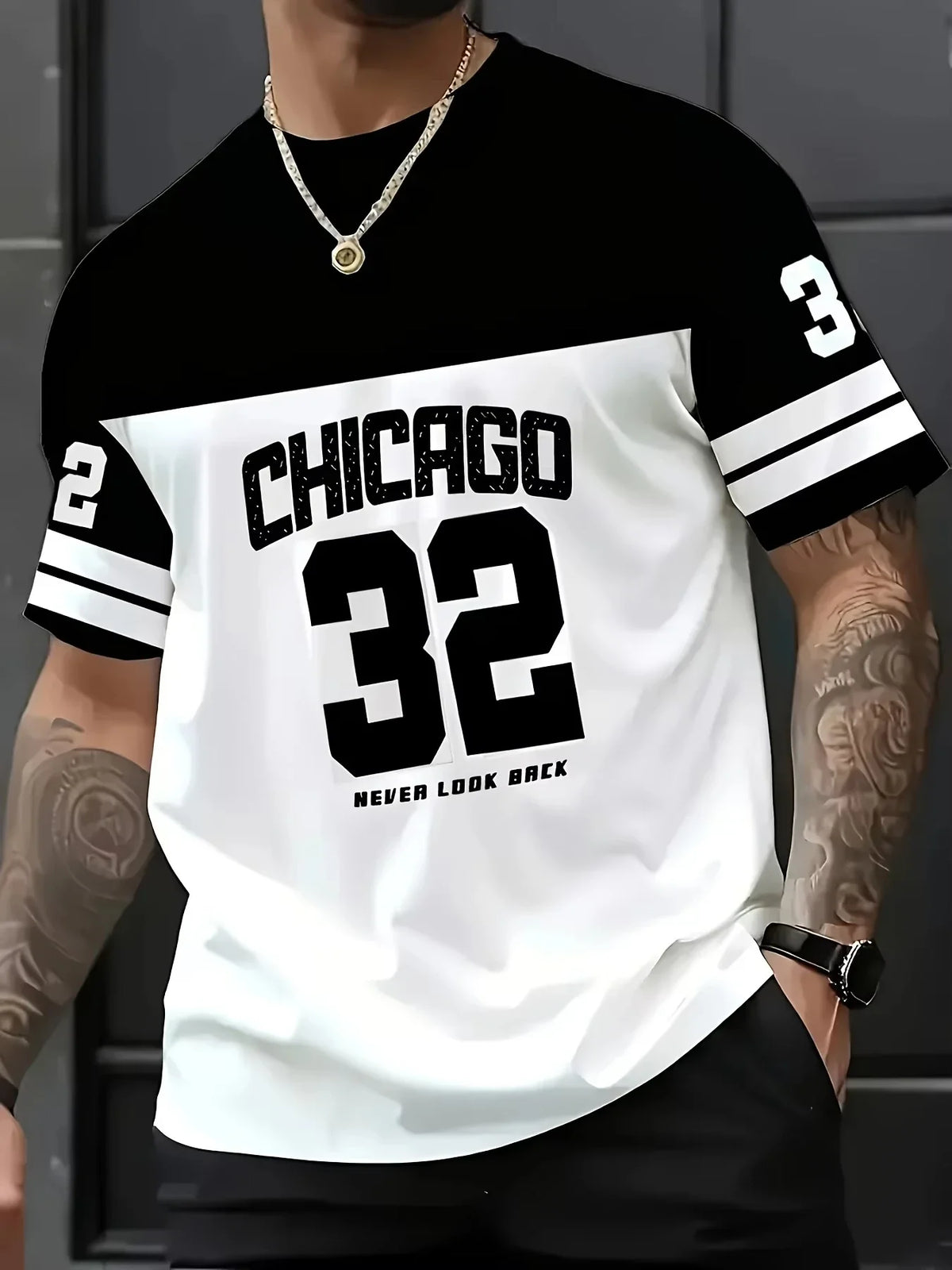 Chicago 32 Print Tee & Shorts Set
