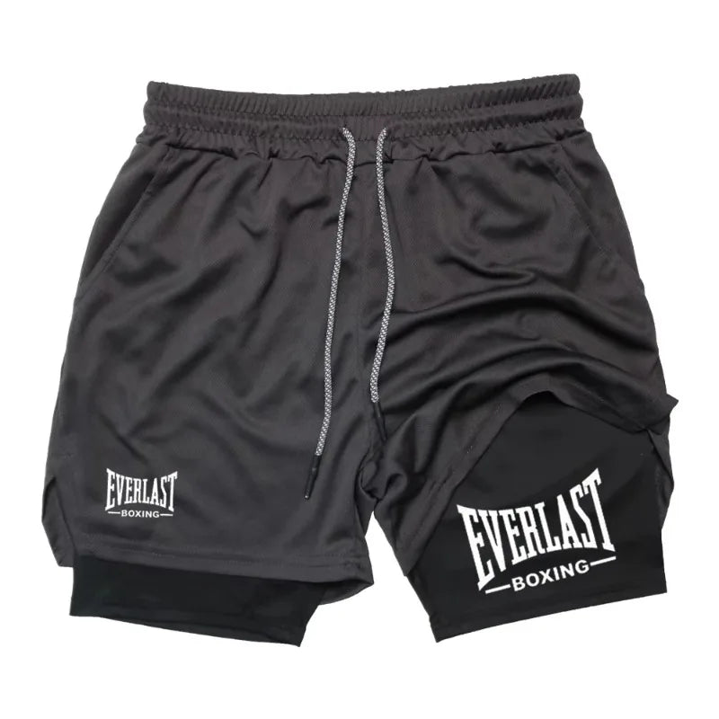 Double-Layer Compression Gym Shorts