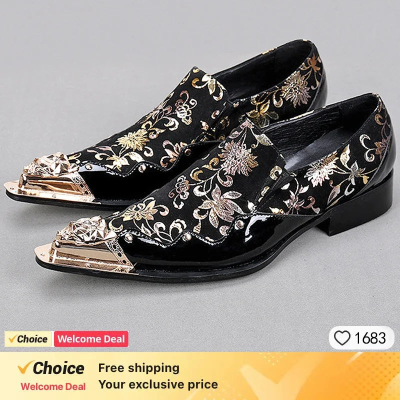 Pointed Mesh Derby Dress Shoes