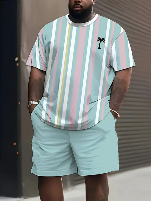 3D Print Tee & Drawstring Shorts Set