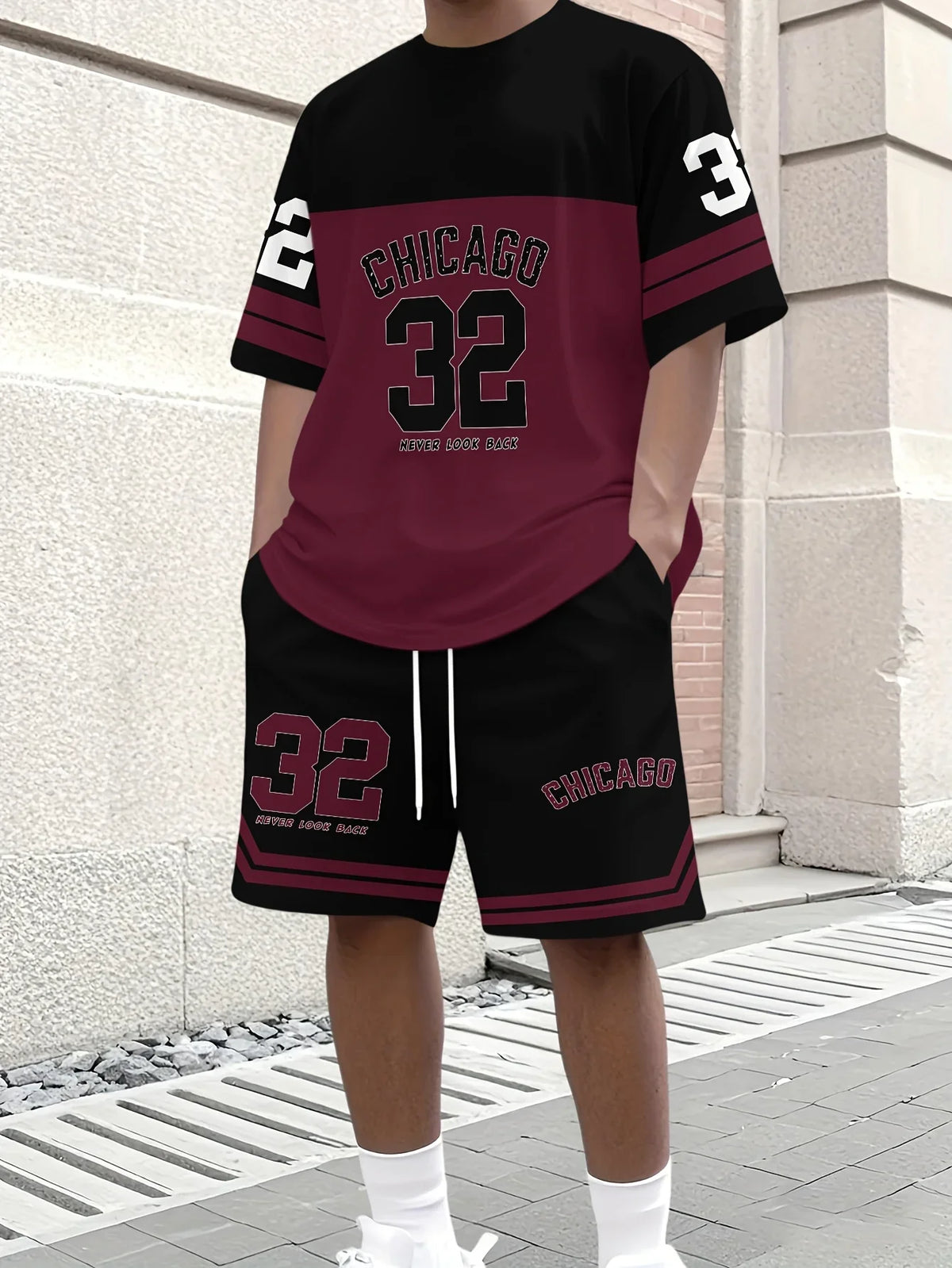 Chicago 32 Print Tee & Shorts Set