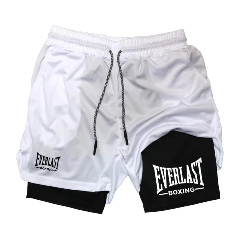 Double-Layer Compression Gym Shorts