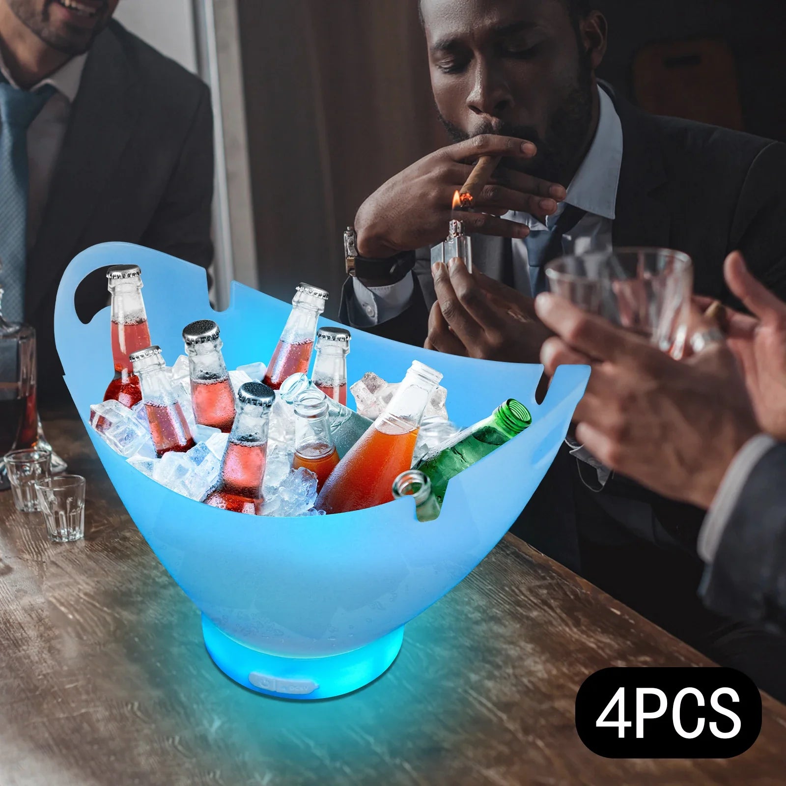 Bluetooth LED Ice Bucket with Built-In Speaker