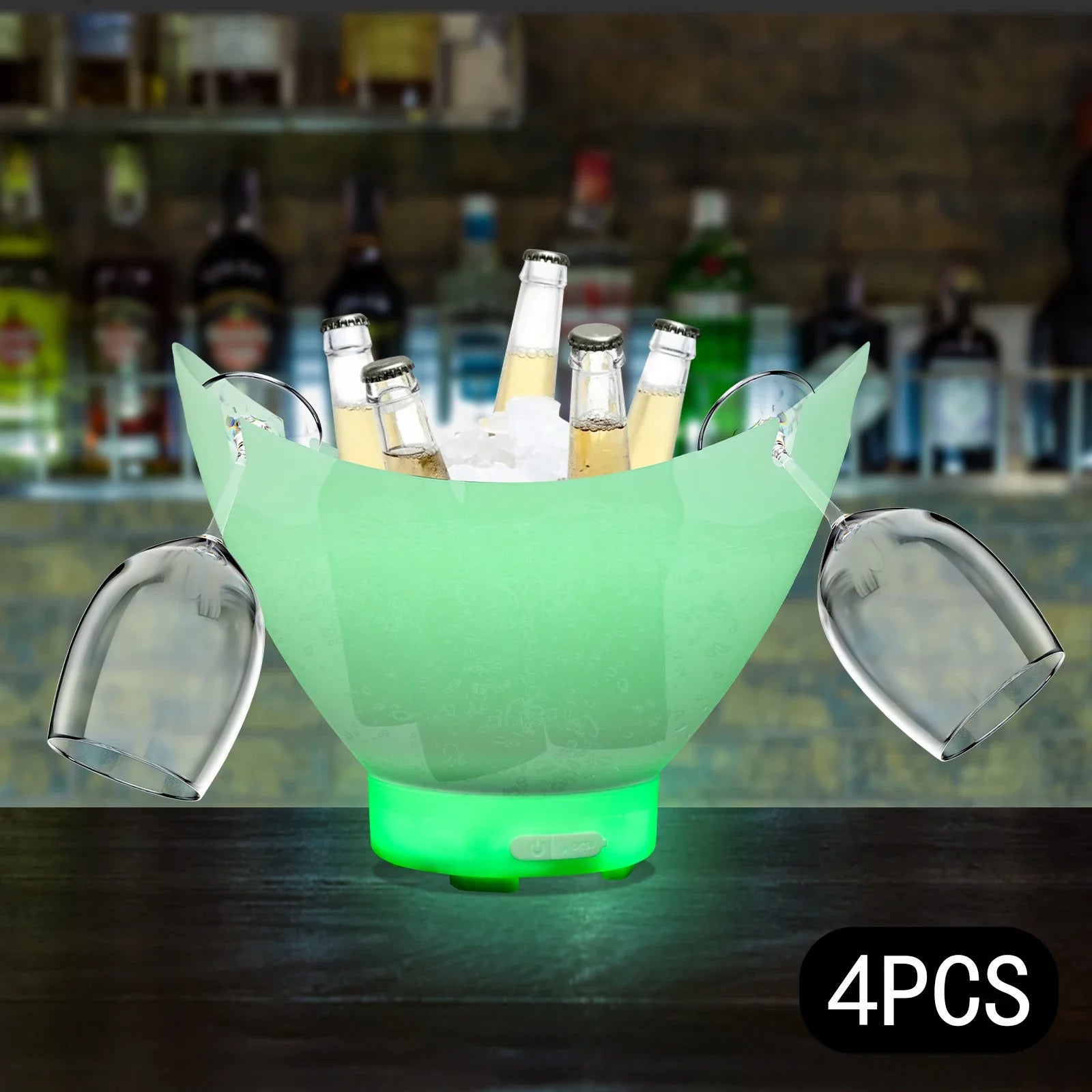 Bluetooth LED Ice Bucket with Built-In Speaker
