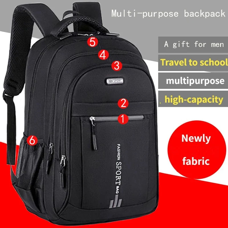 Multi-Compartment Travel Laptop Backpack