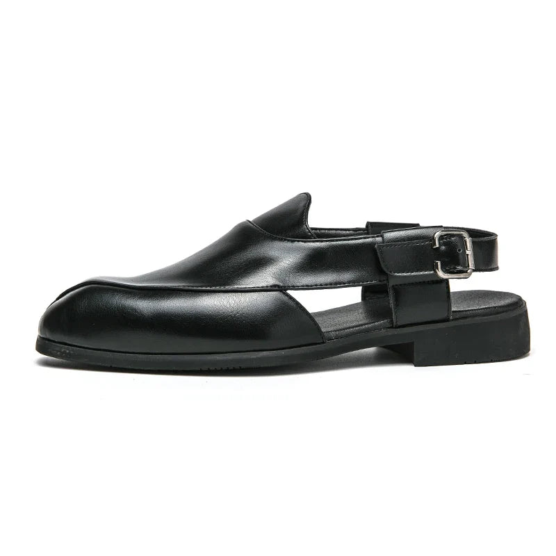 Perforated Leather Dress Sandals
