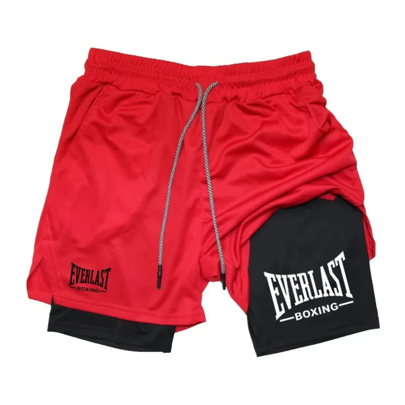Double-Layer Compression Gym Shorts