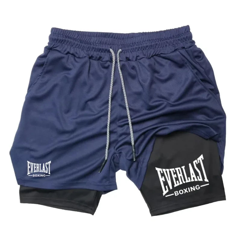 Double-Layer Compression Gym Shorts