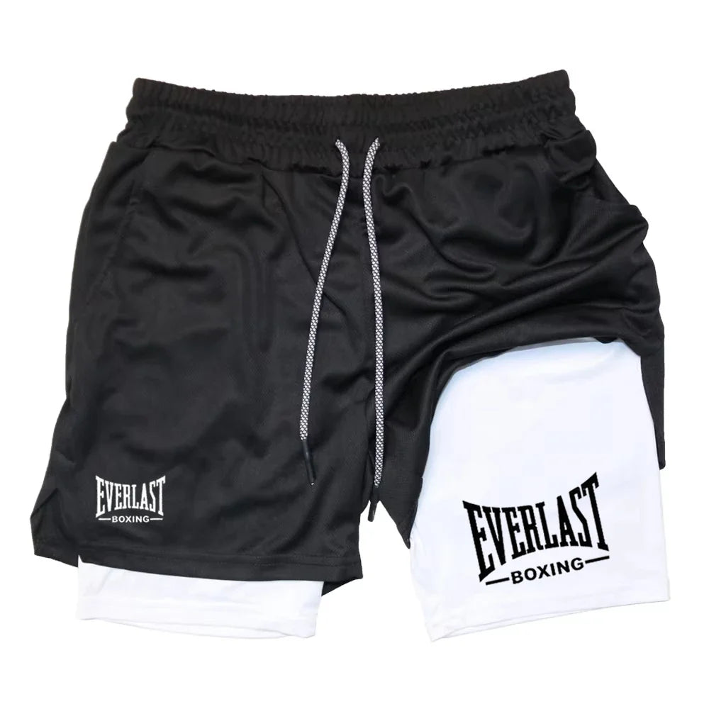 Double-Layer Compression Gym Shorts