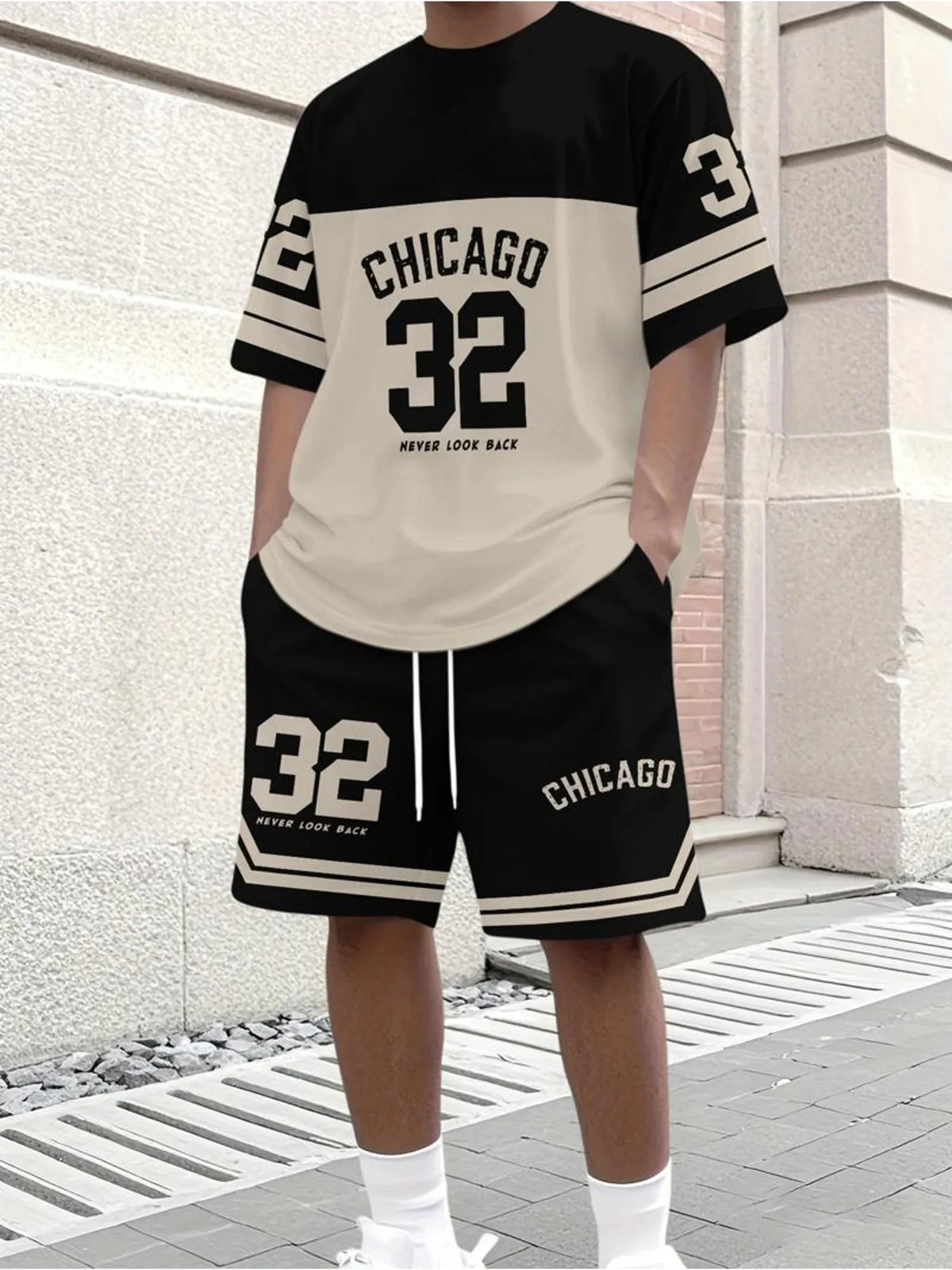 Chicago 32 Print Tee & Shorts Set