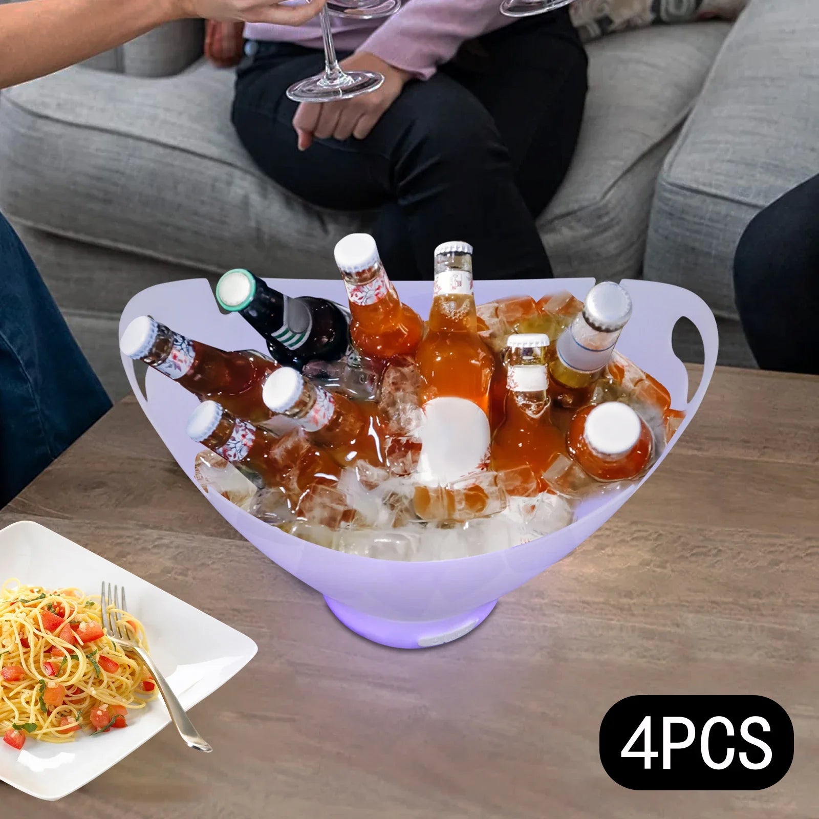 Bluetooth LED Ice Bucket with Built-In Speaker