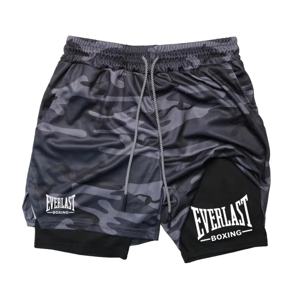 Double-Layer Compression Gym Shorts