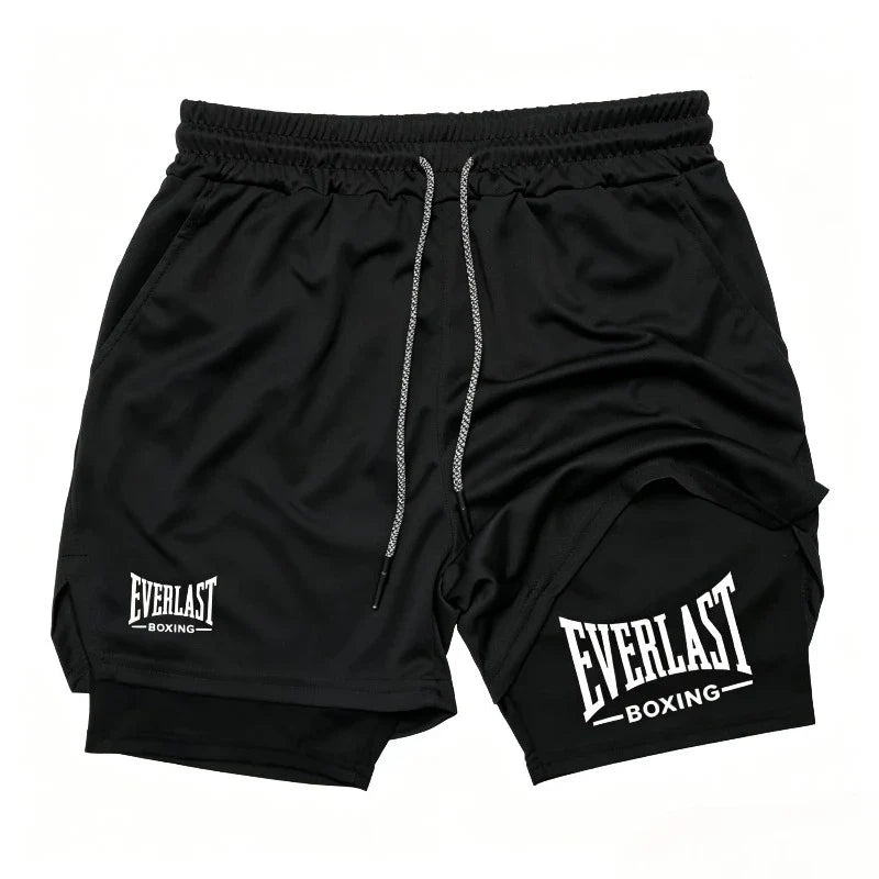 Double-Layer Compression Gym Shorts