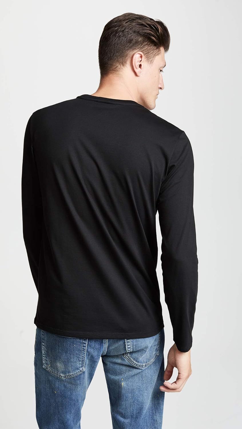 Lacoste Men's Long Sleeve Jersey Pima Regular Fit Crewneck T-Shirt