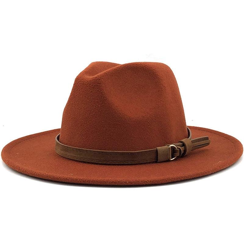 Luxury Fedoras Hats Women Men Fedora Hat Solid Wide Brim Winter Men Hat Autumn Soft Vintage Black Bright Color Cap  UV Protection Wide Brim Men Cap For Safari Beach Golf