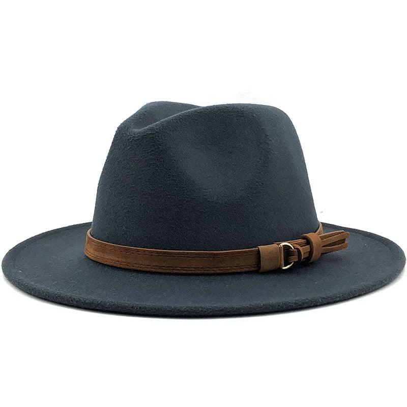 Luxury Fedoras Hats Women Men Fedora Hat Solid Wide Brim Winter Men Hat Autumn Soft Vintage Black Bright Color Cap  UV Protection Wide Brim Men Cap For Safari Beach Golf