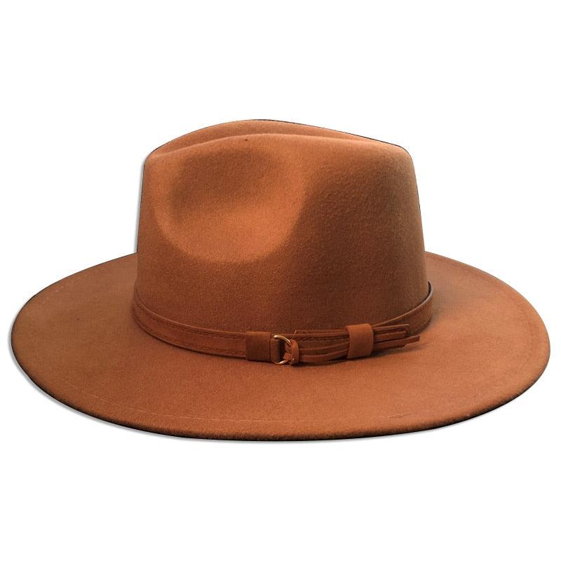 Luxury Fedoras Hats Women Men Fedora Hat Solid Wide Brim Winter Men Hat Autumn Soft Vintage Black Bright Color Cap  UV Protection Wide Brim Men Cap For Safari Beach Golf