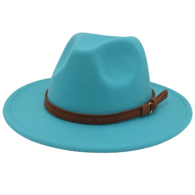 Luxury Fedoras Hats Women Men Fedora Hat Solid Wide Brim Winter Men Hat Autumn Soft Vintage Black Bright Color Cap  UV Protection Wide Brim Men Cap For Safari Beach Golf