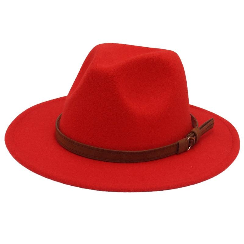 Luxury Fedoras Hats Women Men Fedora Hat Solid Wide Brim Winter Men Hat Autumn Soft Vintage Black Bright Color Cap  UV Protection Wide Brim Men Cap For Safari Beach Golf