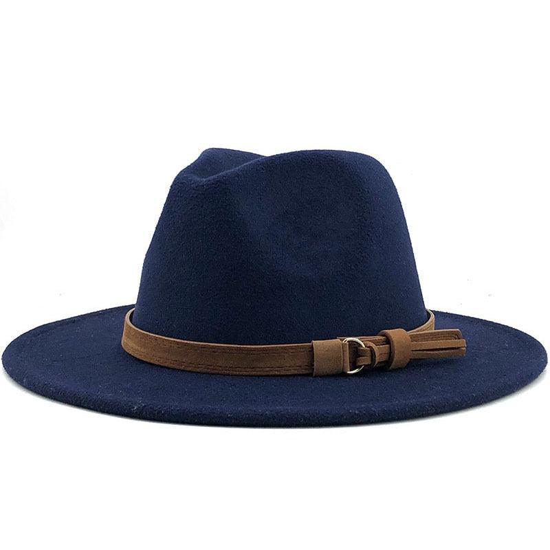 Luxury Fedoras Hats Women Men Fedora Hat Solid Wide Brim Winter Men Hat Autumn Soft Vintage Black Bright Color Cap  UV Protection Wide Brim Men Cap For Safari Beach Golf