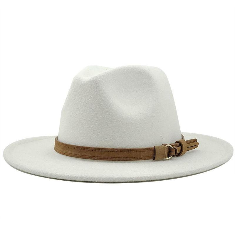 Luxury Fedoras Hats Women Men Fedora Hat Solid Wide Brim Winter Men Hat Autumn Soft Vintage Black Bright Color Cap  UV Protection Wide Brim Men Cap For Safari Beach Golf