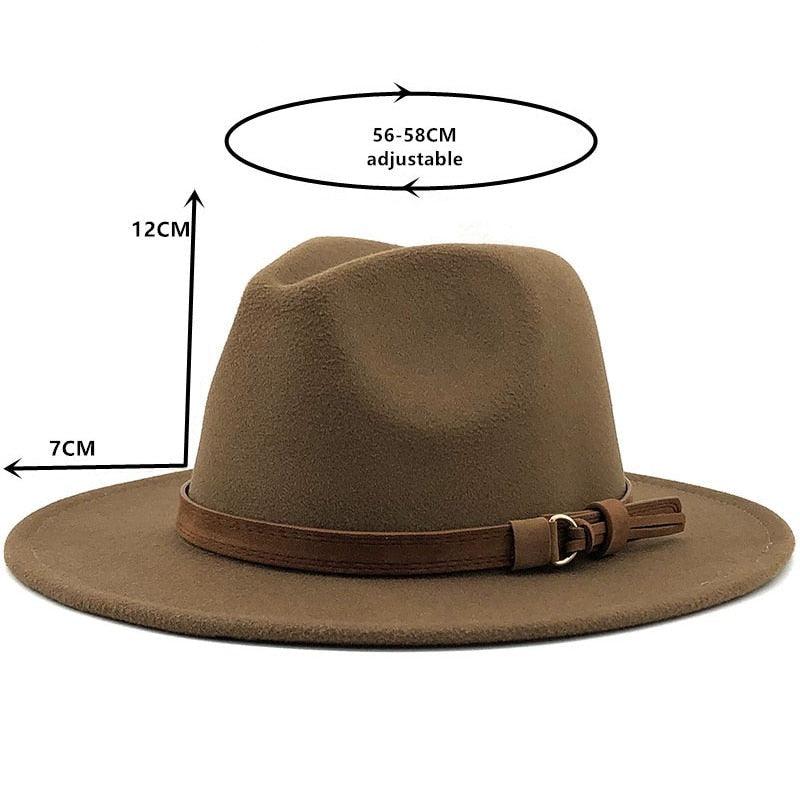 Luxury Fedoras Hats Women Men Fedora Hat Solid Wide Brim Winter Men Hat Autumn Soft Vintage Black Bright Color Cap  UV Protection Wide Brim Men Cap For Safari Beach Golf