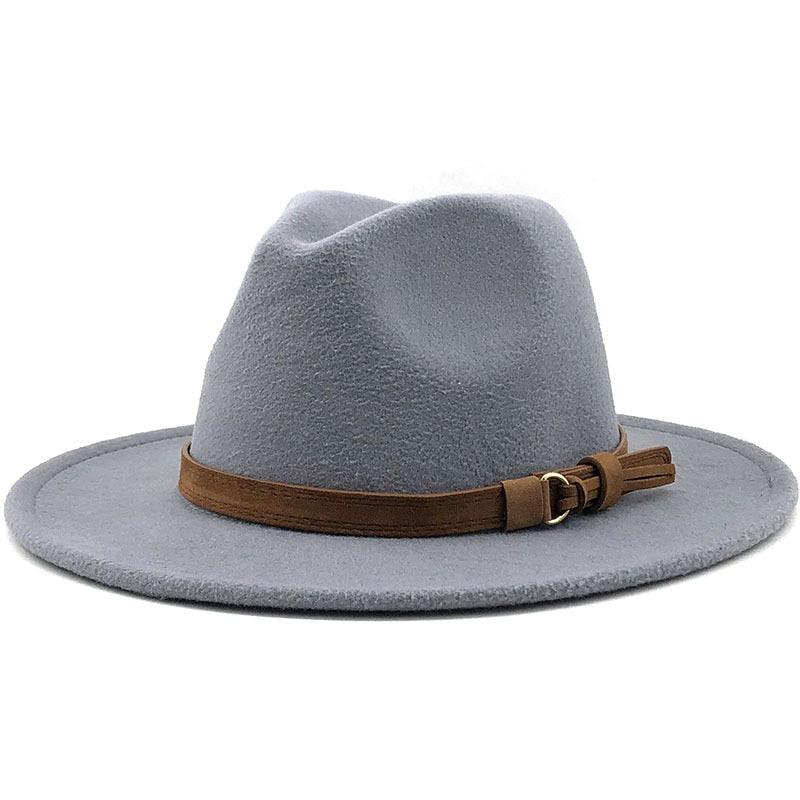 Luxury Fedoras Hats Women Men Fedora Hat Solid Wide Brim Winter Men Hat Autumn Soft Vintage Black Bright Color Cap  UV Protection Wide Brim Men Cap For Safari Beach Golf