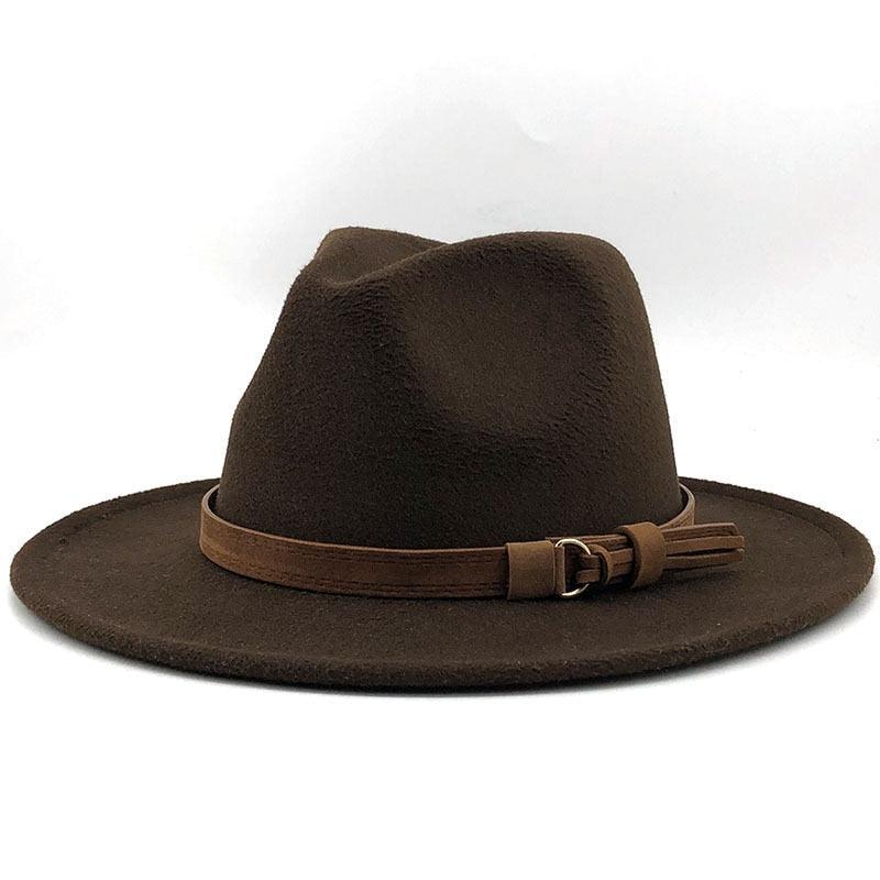 Luxury Fedoras Hats Women Men Fedora Hat Solid Wide Brim Winter Men Hat Autumn Soft Vintage Black Bright Color Cap  UV Protection Wide Brim Men Cap For Safari Beach Golf