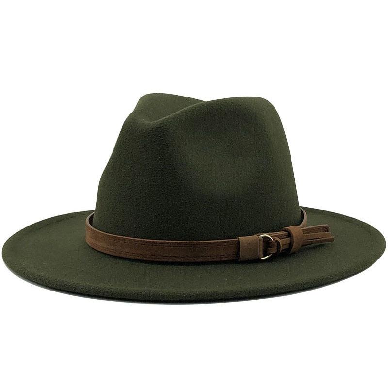 Luxury Fedoras Hats Women Men Fedora Hat Solid Wide Brim Winter Men Hat Autumn Soft Vintage Black Bright Color Cap  UV Protection Wide Brim Men Cap For Safari Beach Golf