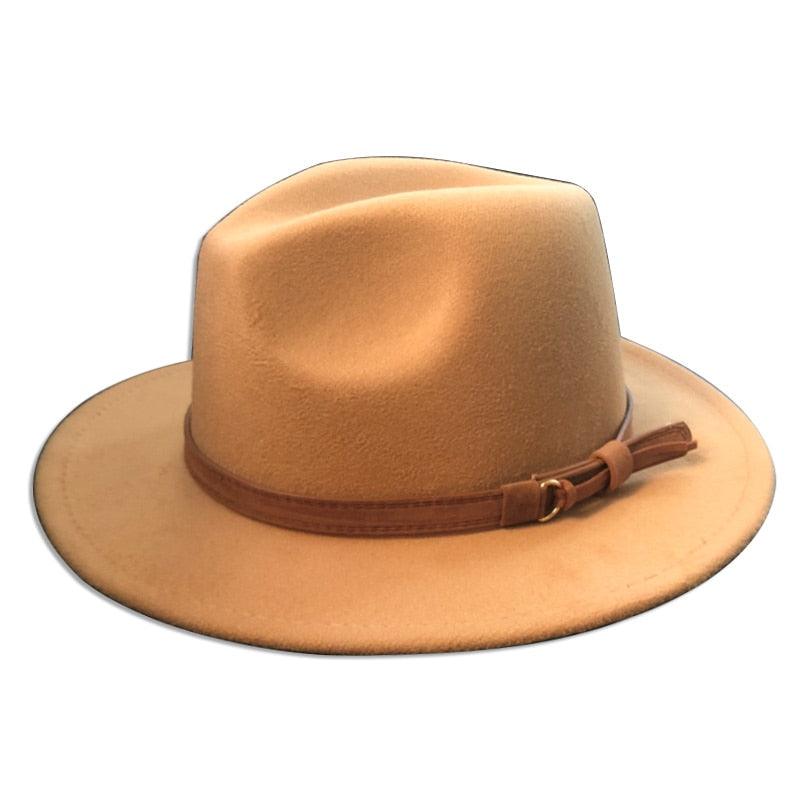 Luxury Fedoras Hats Women Men Fedora Hat Solid Wide Brim Winter Men Hat Autumn Soft Vintage Black Bright Color Cap  UV Protection Wide Brim Men Cap For Safari Beach Golf