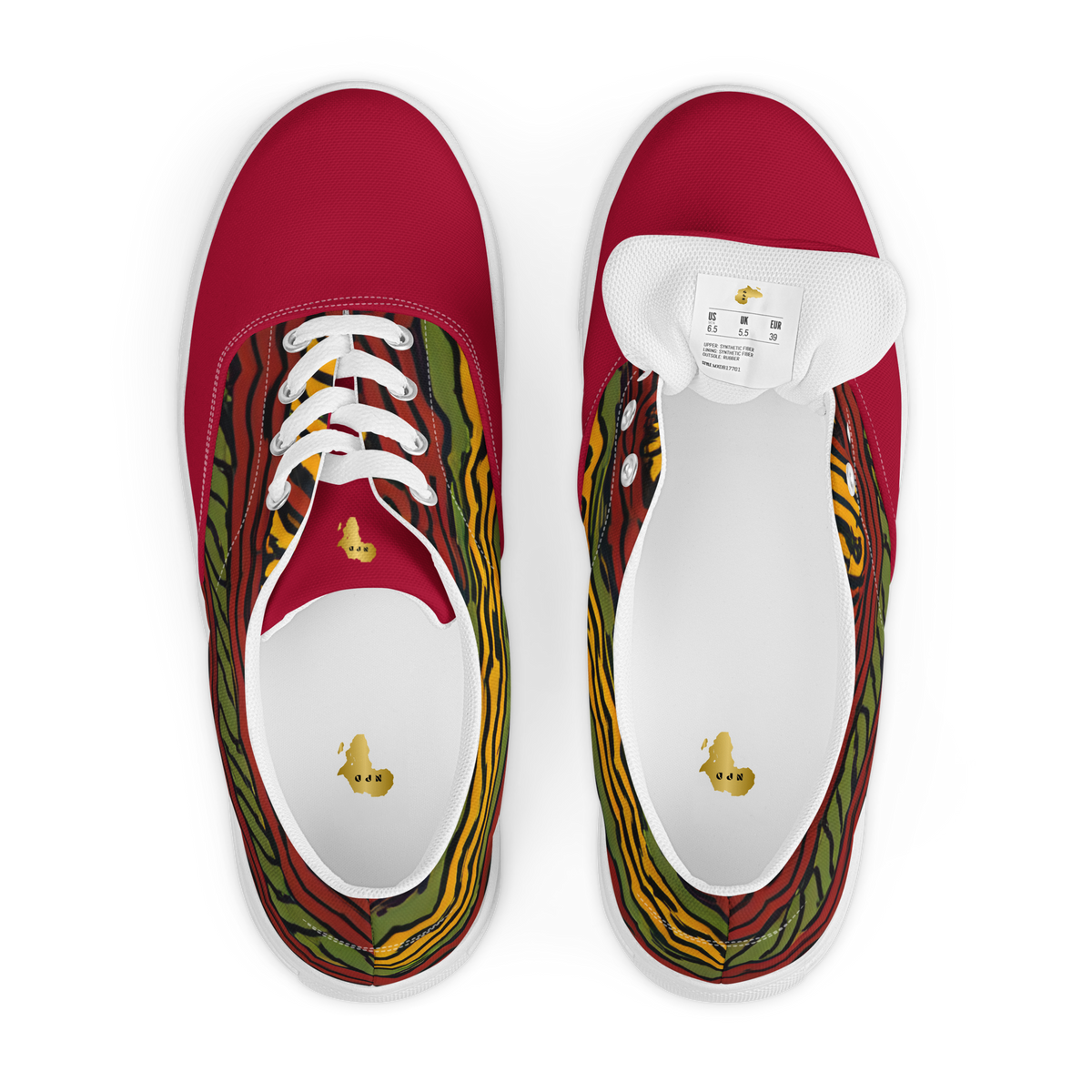 Tribal Lace-Up Canvas Shoes for Men