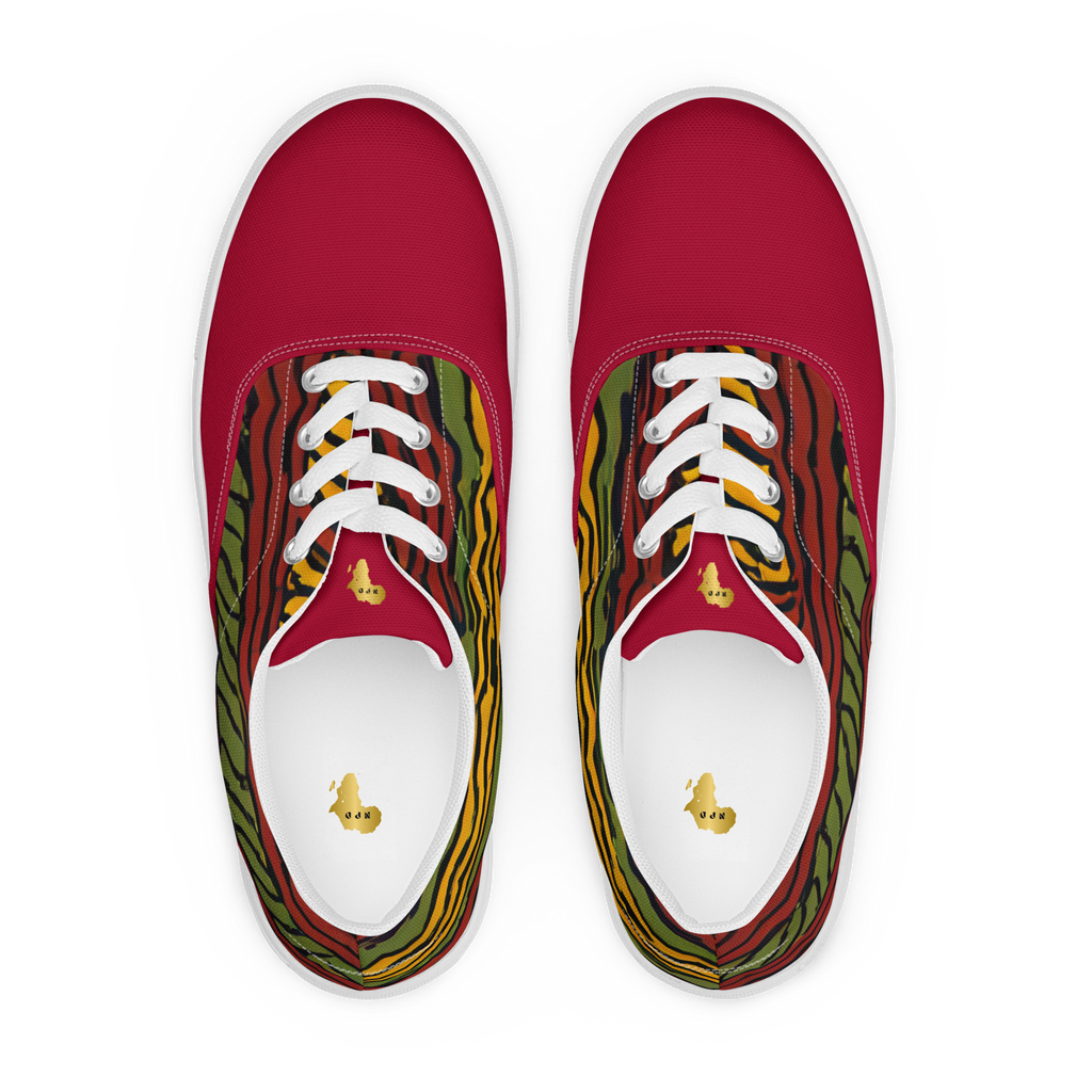 Tribal Lace-Up Canvas Shoes for Men